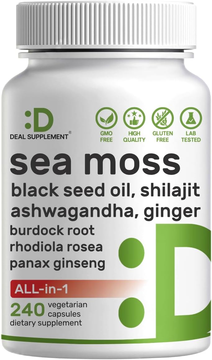 MUSGO MARINO COMPLEX 14 EN 1 DEAL 20,000 MG 240 CAPSULAS VEGANO NO GMO SEA MOSS