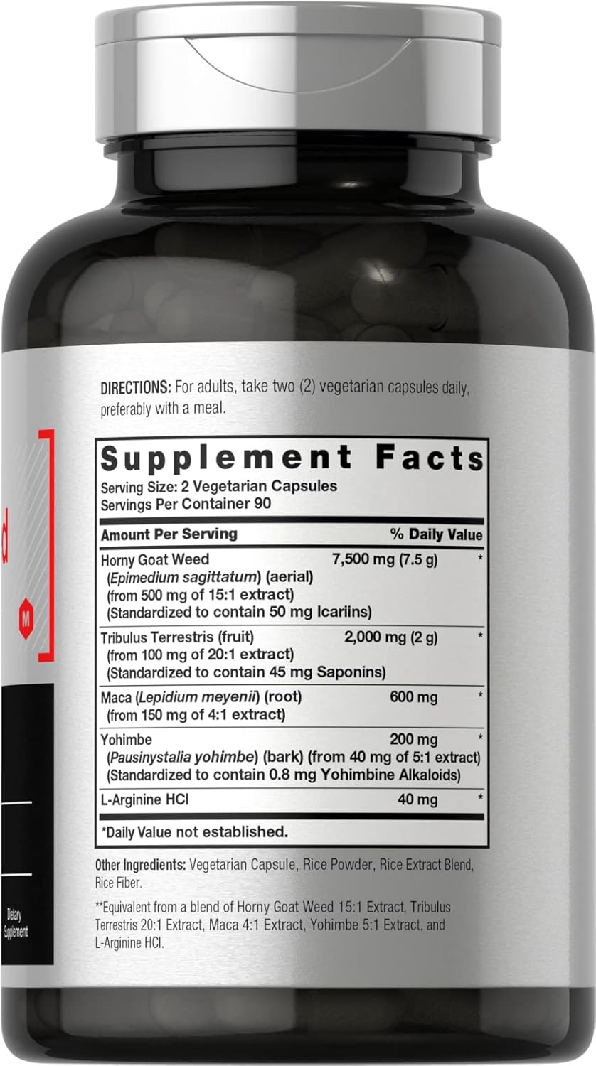 HORNY GOAT WEED COMPLEX 10,340 MG 180 CAPSULAS VEGETALES SIN GMO HORBAACH