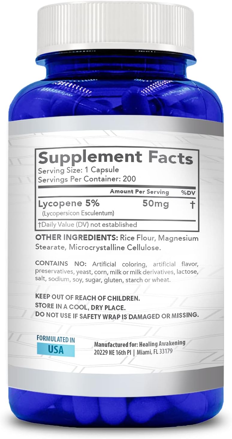 LICOPENO  50 MG 200 CAPSULAS HEALING AWAKENING