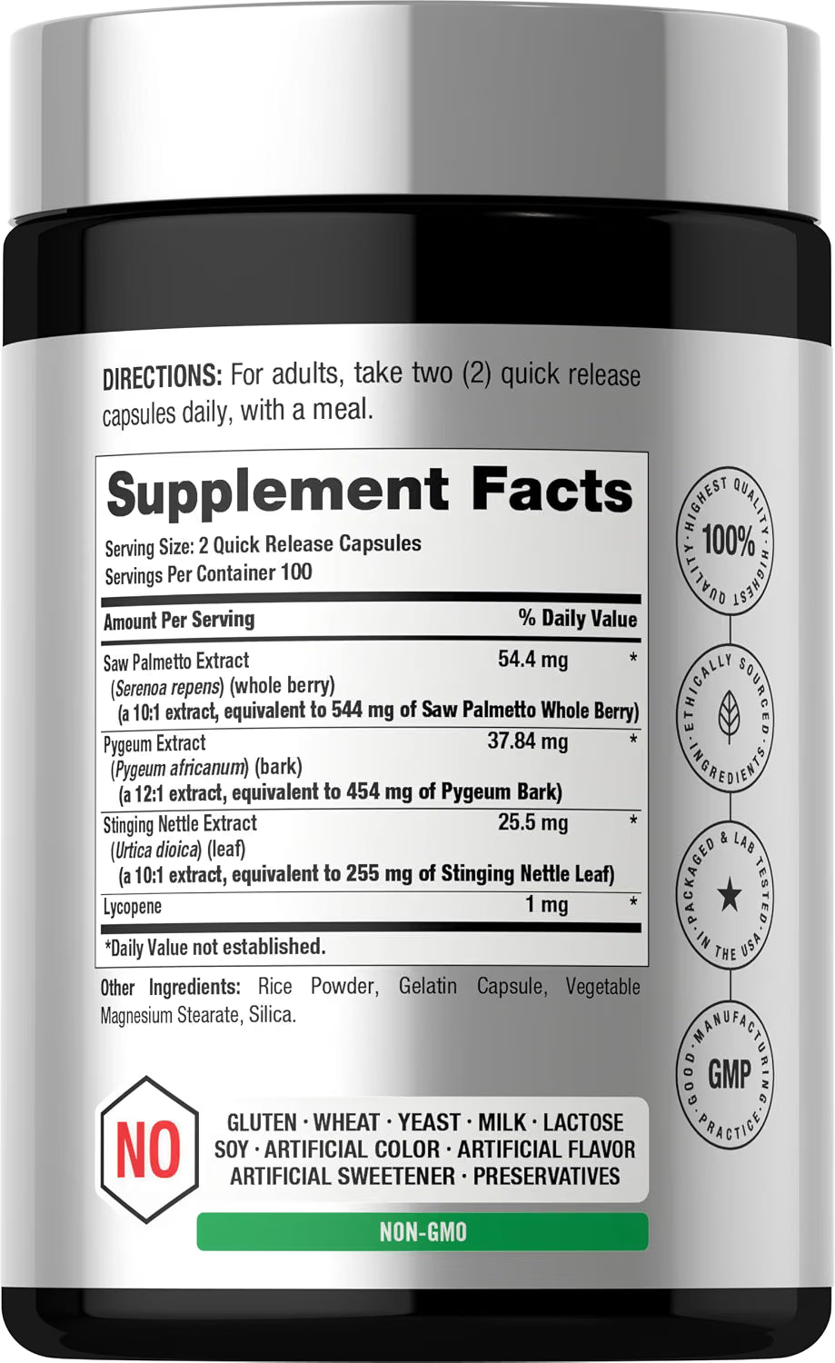 PROSTATA COMPLEJO CON SAW PALMETTO HORBAACH 1200 MG 200 CAPSULAS SIN GMO