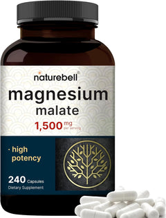 MALATO DE MAGNESIO 1500 MG NATUREBELL 240 CAPSULAS NO GMO