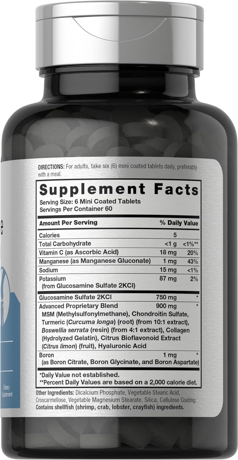 GLUCOSAMINA CONDROITINA MSM CON CURCUMA HORBBAACH 1772 MG 360 TABLETAS