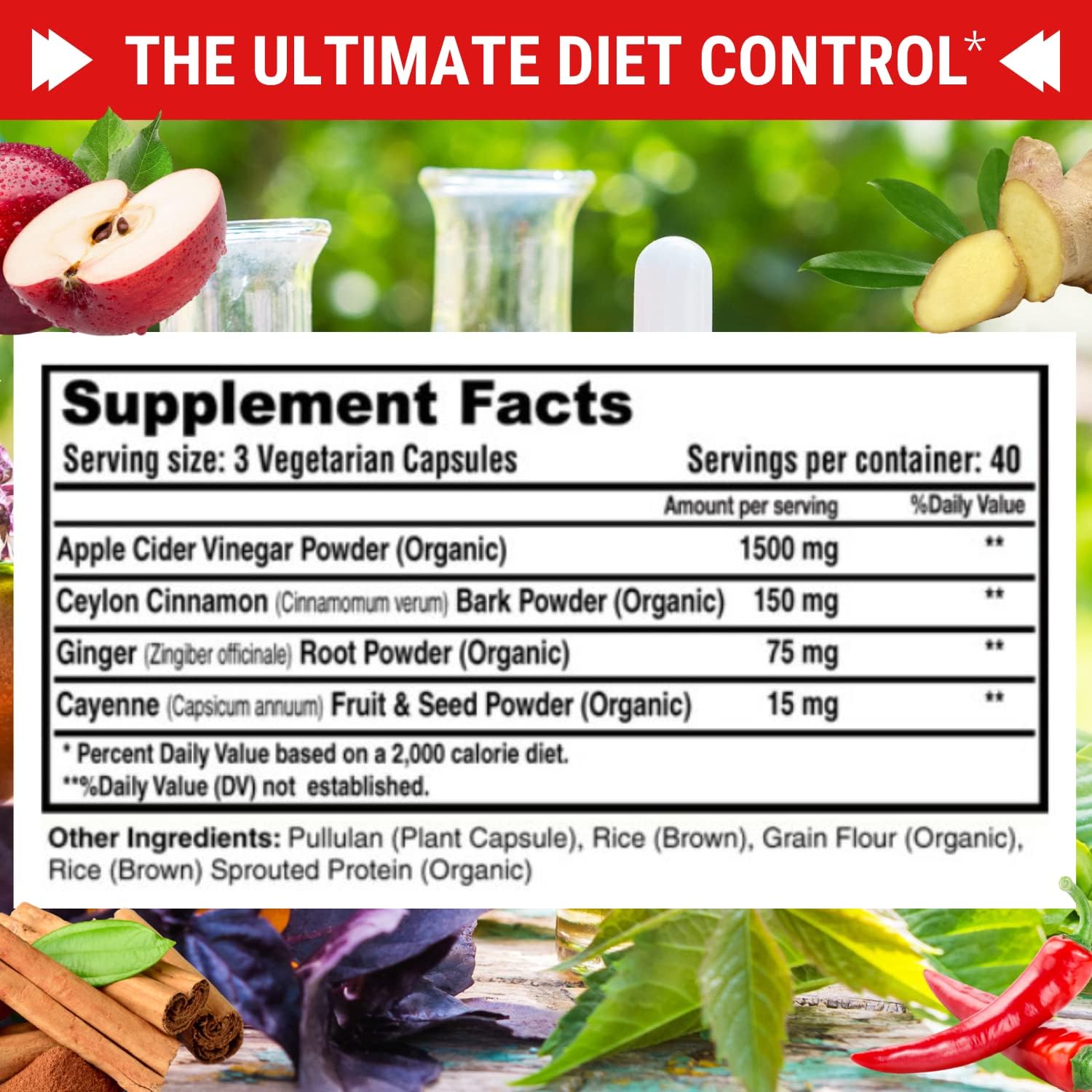 VINAGRE DE MANZANA  1740 MG 120 CAPSULAS VEGANO FRESH HEALTHCARE APPLE CIDER VINEGAR