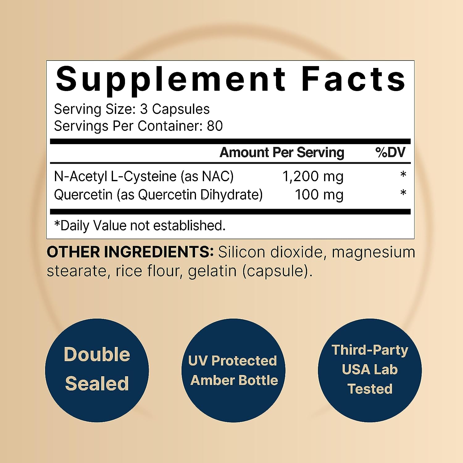NAC NATUREBELL 1200 MG CON QUERCETINA 100 MG 240 CAPSULAS