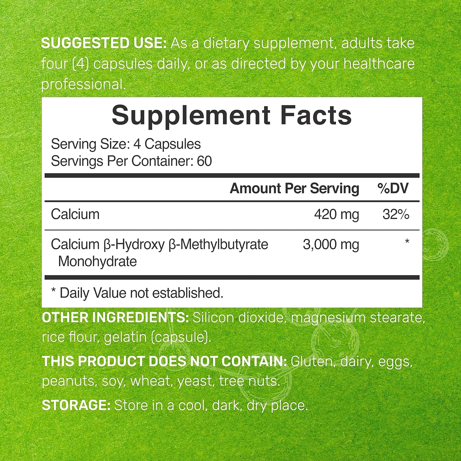 HMB DEAL 3000 MG CON CALCIO DEAL 420 MG 240 CAPSULAS SIN GMO