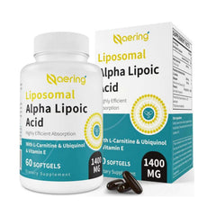 ACIDO ALFA LIPOICO LIPOSOMAL 1400 MG CON L CARTININE 1000 MG Y  UBIQUINOL 100 MG 60 CAPSULAS BLANDAS SIN GMO NAERING