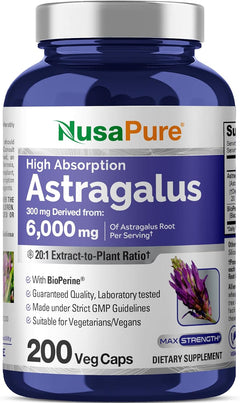 ASTRÁGALO NUSAPURE 6000 MG 200 CASPULAS VEGANO