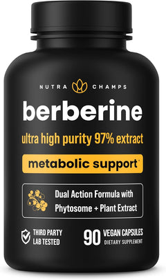 BERBERINA HCL 1500 MG NUTRA CHAMPS 90 CAPSULAS VEGANO NO GMO
