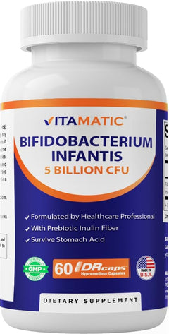 BIFIDOBACTERIUM INFANTIS  5 BILLONES CFU 60 CAPSULAS NO GMO VITAMATIC