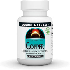 COBRE 3 MG SOURCE NATURALS 120 CAPSULAS VEGANO