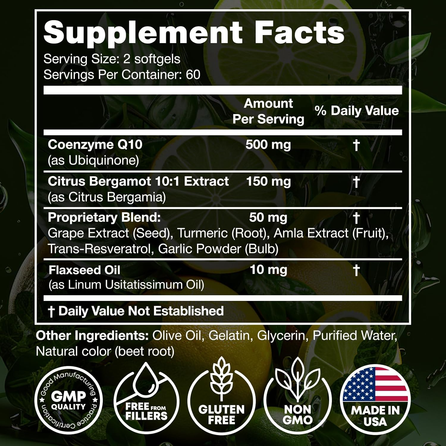 COQ10 COMPLEX 500 MG 120 CAPSULAS BLANDAS NO GMO JOYLI
