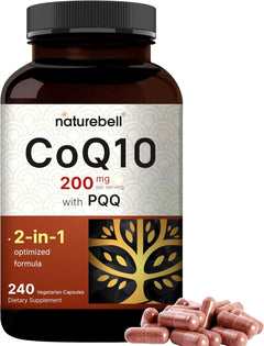 COENZIMA Q10 200 MG UBIQUINONA COQ10 CON PQQ 200 MCG NATUREBELL 240 CAPSULAS SIN GMO