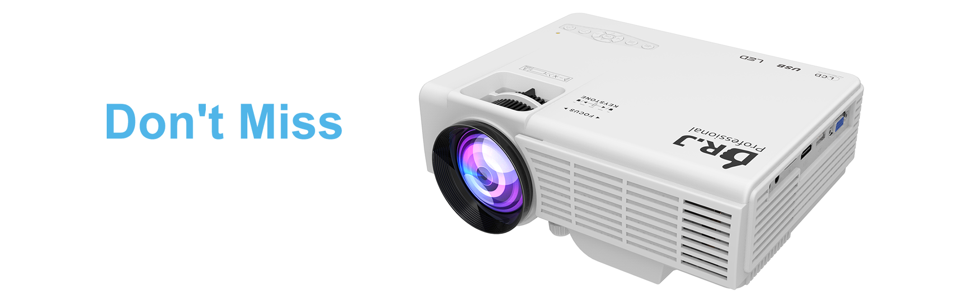 MINI PROYECTOR PORTATIL MULTIMEDIA DR.J P68 7500 LUMENES 170 PULGADAS