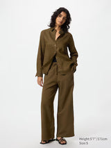 UNIQLO - Linen Blend Easy Pants Women | Pantalones de lino