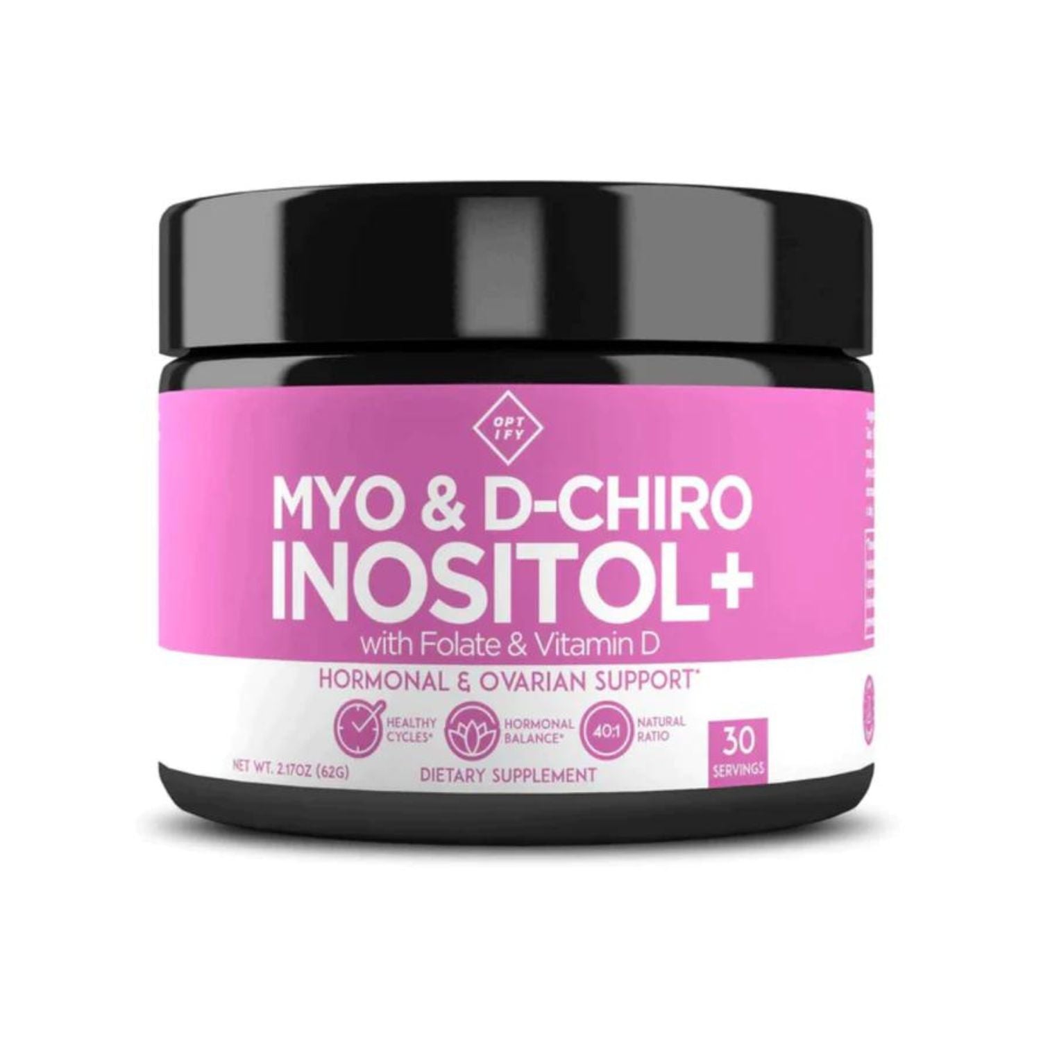 MYO DCHIRO INOSITOL 2050 MG CON FOLATE 200 MG Y VITAMINA D3 10 MCG 62G VEGANO OPTIFY