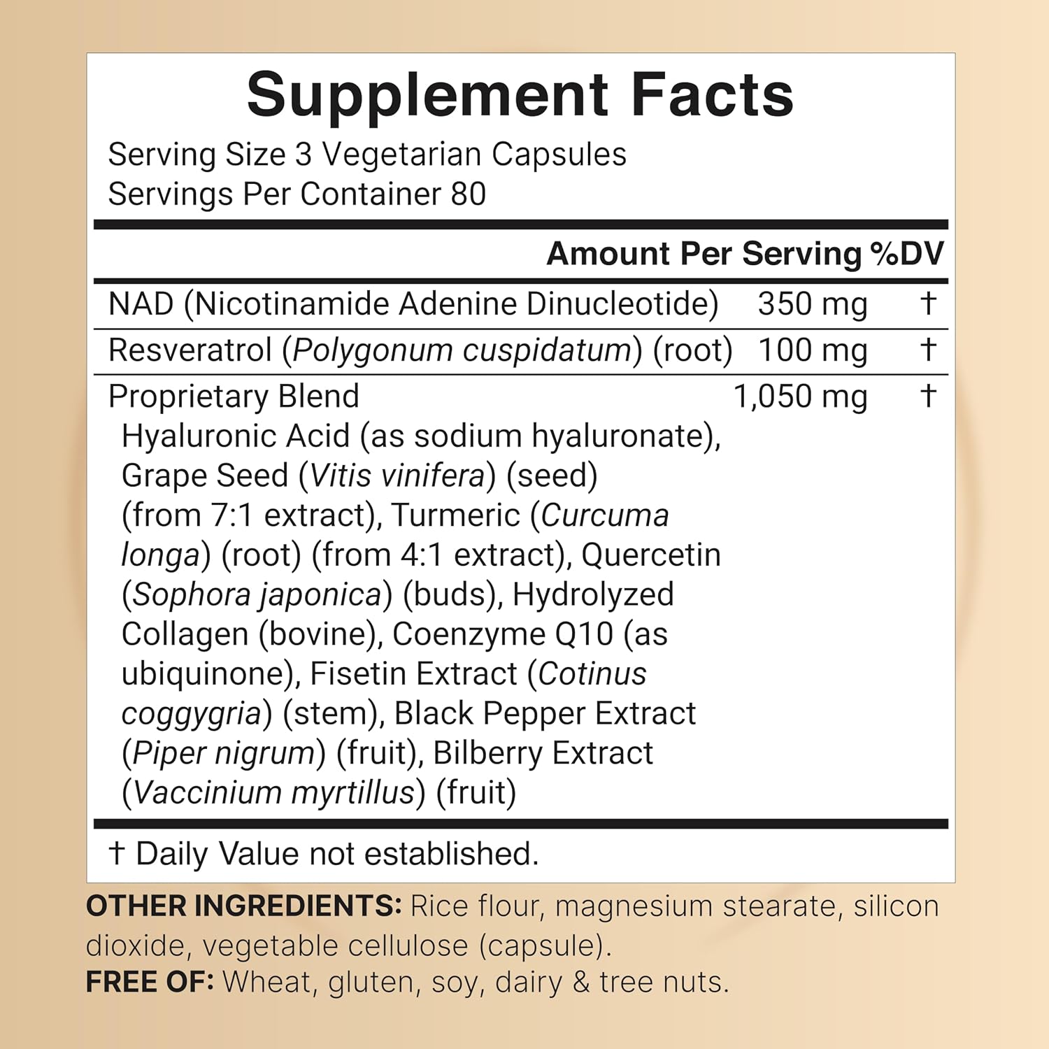 NAD COMPLEX 1500 MG NATUREBELL 240 CÁPSULAS NO GMO