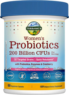 PROBIOTICOS CON ENZIMAS DIGESTIVAS Y CRANBERRY  32 CEPAS 200 BILLONES CFU 60 CAPSULAS TERRANICS