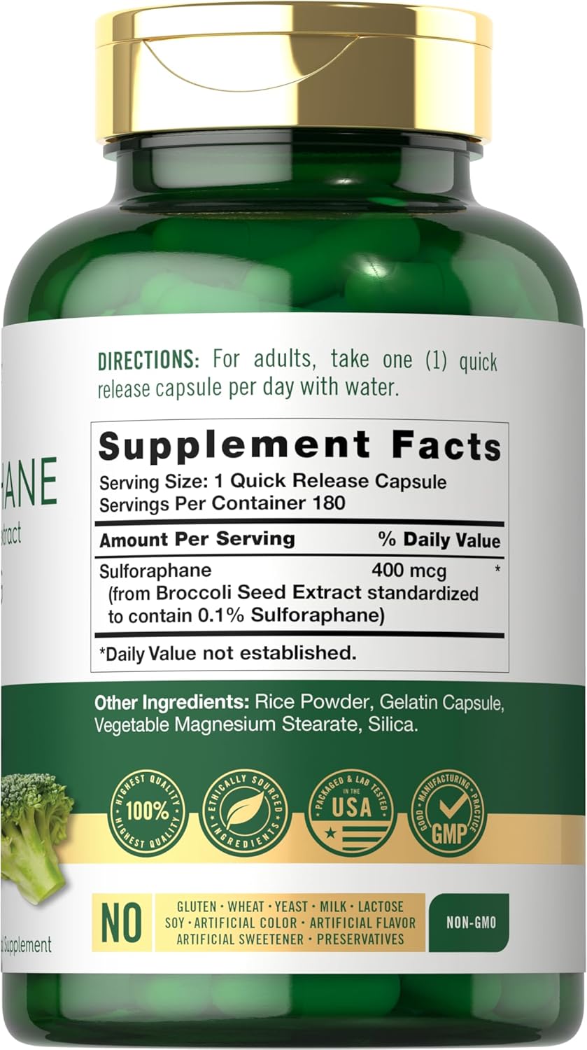 SULFORAFANO CARLYLE 400 MCG 180 CAPSULAS NO GMO