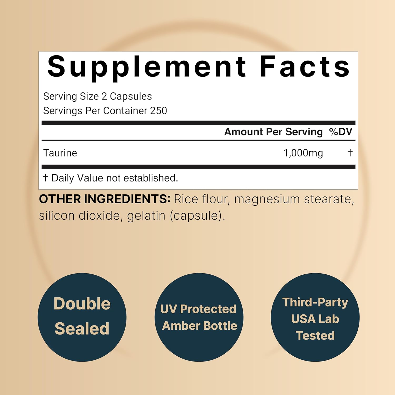 TAURINA 1000 MG NATUREBELL 500 CAPSULAS NO GMO