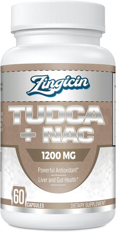 TUDCA (ÁCIDO TAUROURSODESOXICÓLICO) + NAC (N-ACETILCISTEÍNA) 1200 MG 60 CAPSULAS ZINGICIN