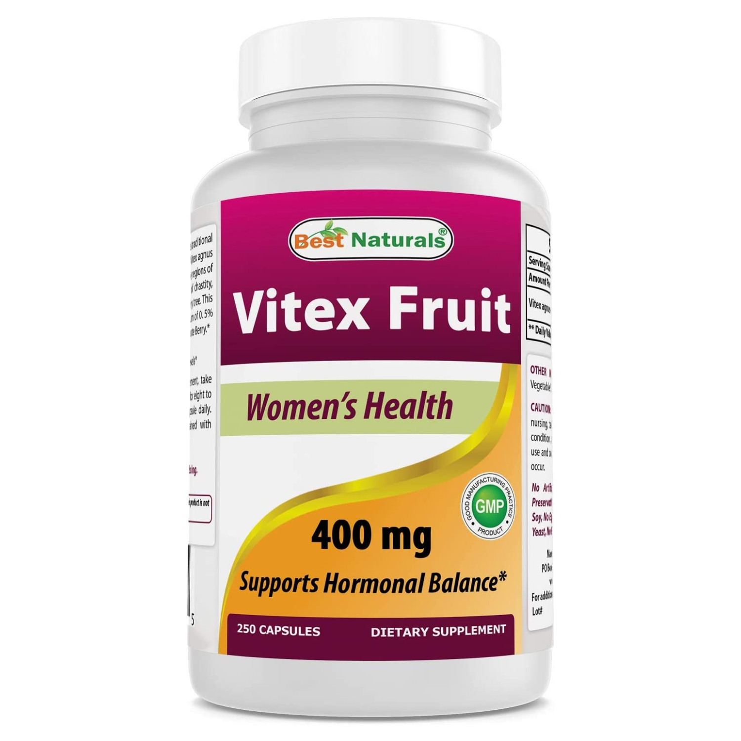VITEX FRUIT 400 MG 250 CAPSULAS VEGETALES BEST NATURALS