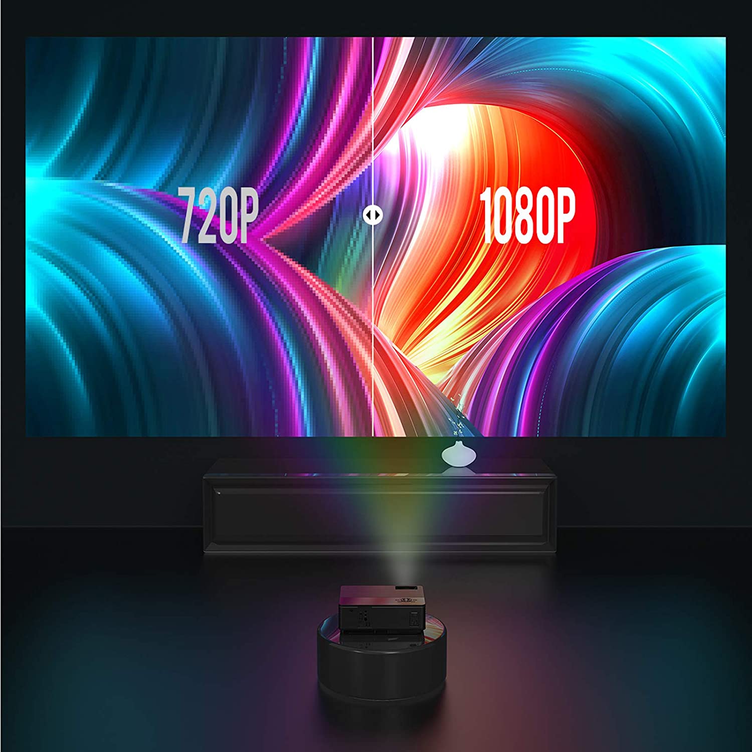 PROYECTOR PORTATIL MULTIMEDIA YABER Y21 9000 LUMENS LED 300 PULGADAS
