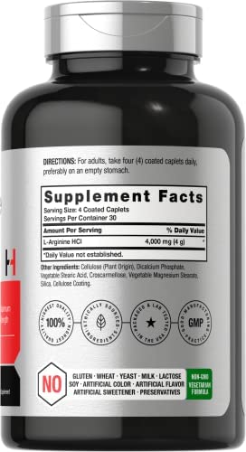 L ARGININA 4000 MG 120 CAPSULAS SIN GMO HORBAACH