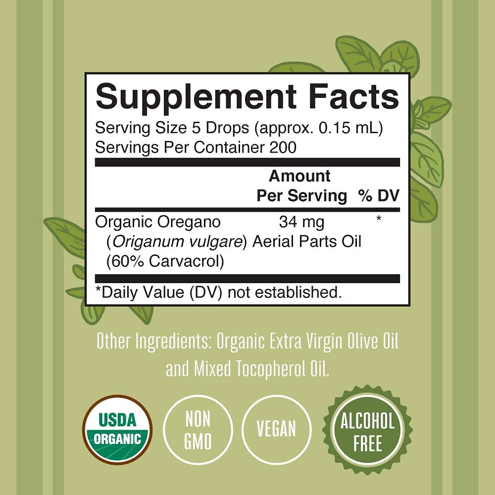 ACEITE DE OREGANO LIQUIDO  34 MG 30 ML SIN GMO VEGANO MARYRUTH´S