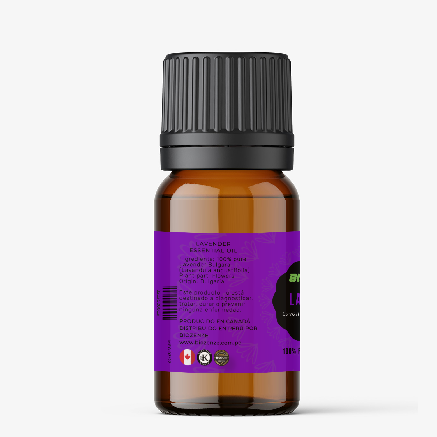 Aceite Esencial de Lavanda 15ml BIOZENZE 100 PURO% de Canada
