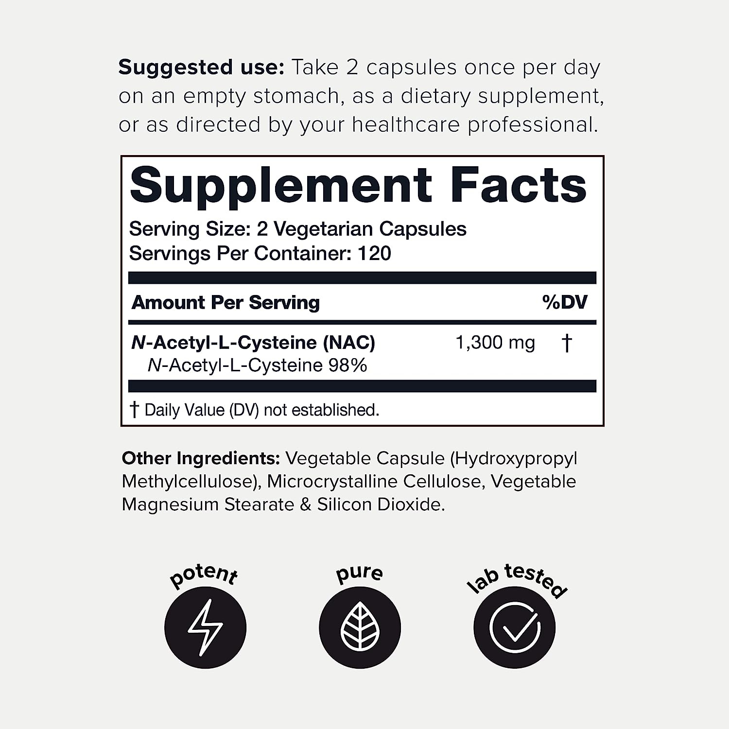NAC ACETILCISTEINA 1300MG TONIIQ 240 CAPSULAS TONIIQ
