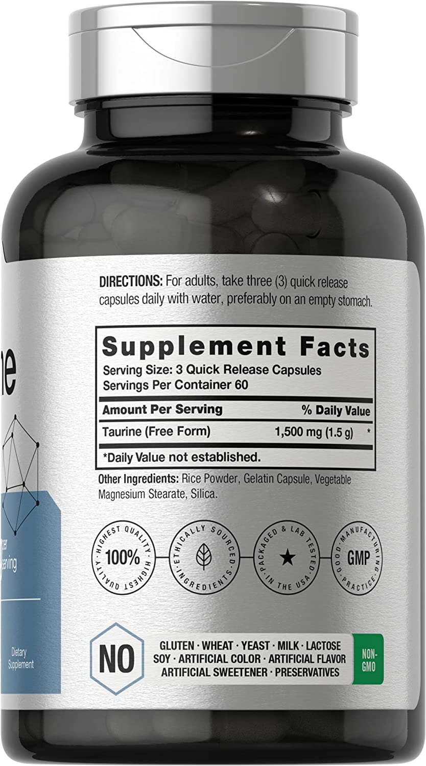 TAURINA HORBAACH 1,500 MG 180 CAPSULAS