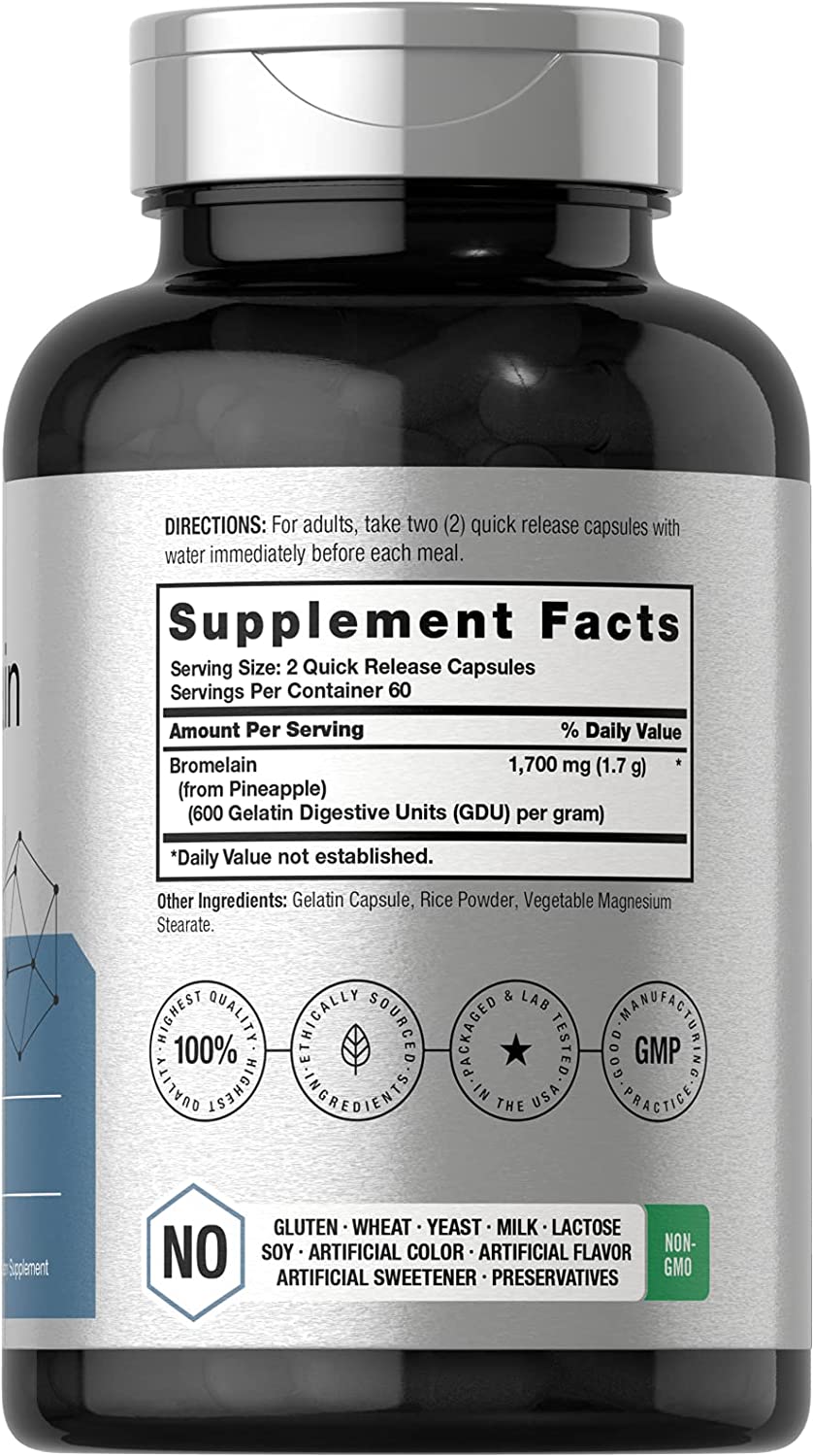 BROMELINA HORBAACH 1700 MG 120 CAPSULAS SIN GMO
