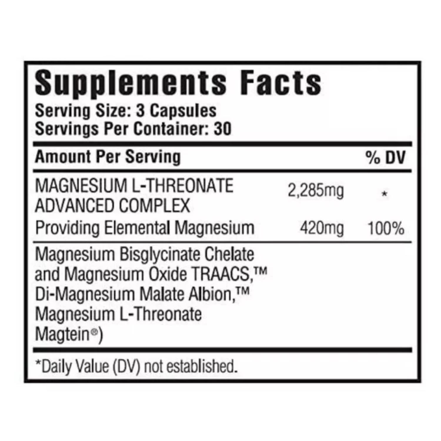 TREONATO DE MAGNESIO 2285 MG 90 CAPSULAS  KAPPA NUTRITION