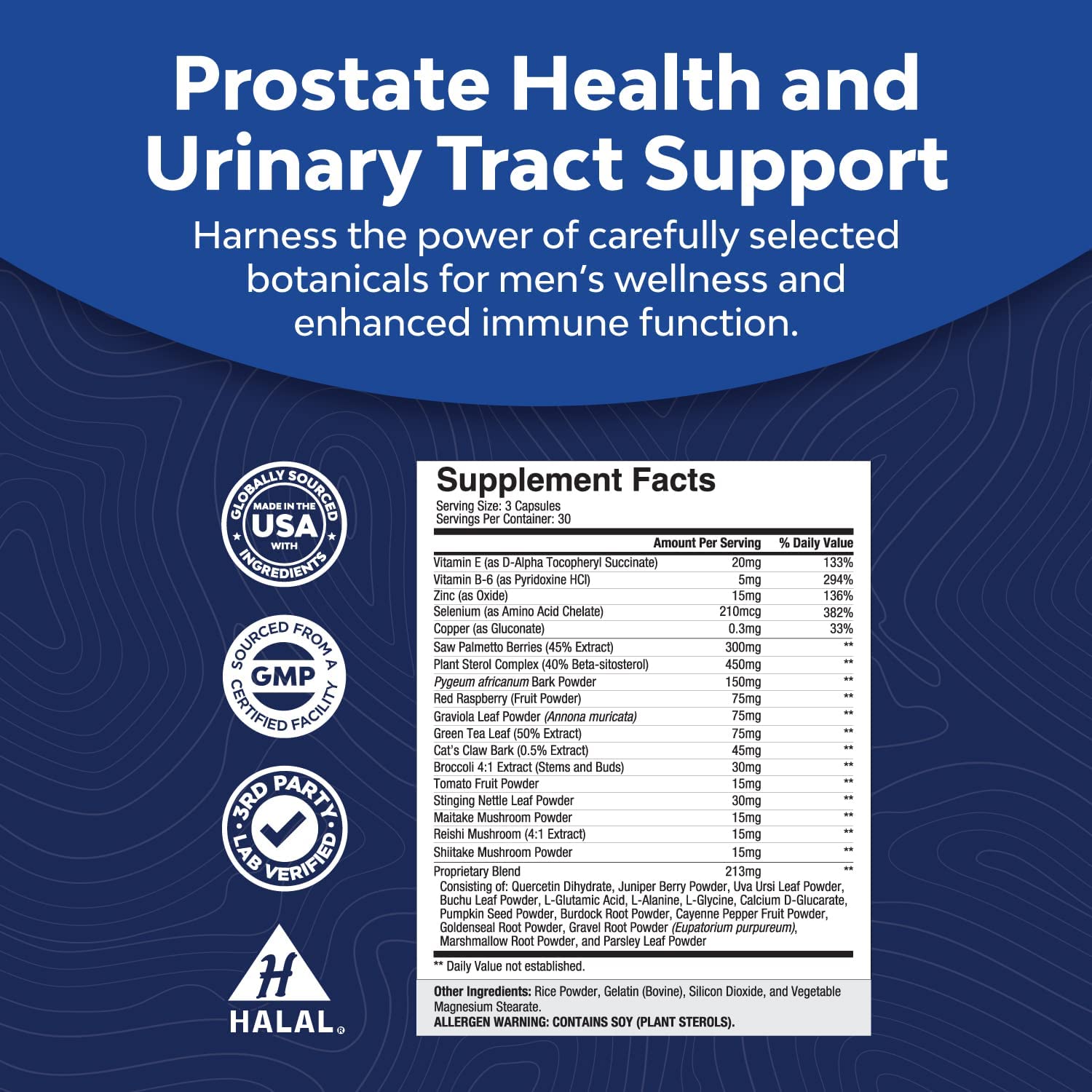 PROSTATA SUPPORT  1468 MG 90 CAPSULAS NATURES CRAFT